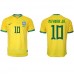 Billige Brasilien Neymar Jr #10 Hjemmebane Fodboldtrøjer VM 2022 Kortærmet